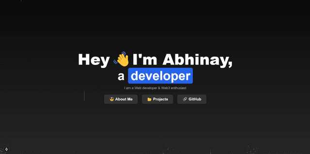 Portfolio Website project screenshot