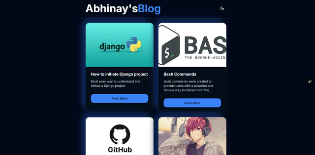 Blogs ~ abhinay project screenshot