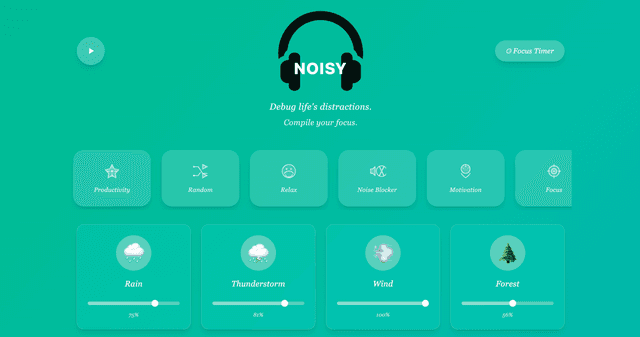 Noisyy project screenshot